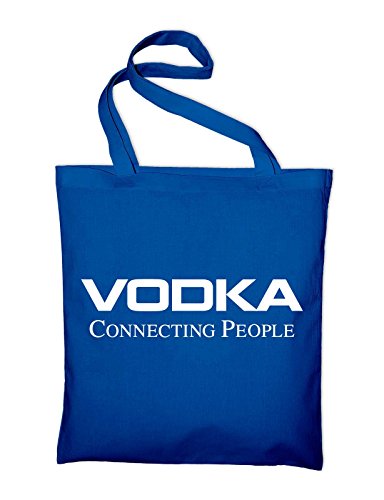 STYLETEX23 Vodka Connecting People Fun Jutebeutel Baumwolltasche, royalblue von STYLETEX23