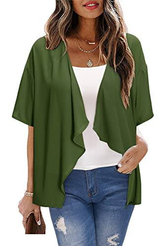 STYLEWORD Strickjacke Damen Sommer Bolero Leicht Chiffon Cardigan Kurzarm Strickjacke Open Front Cover Up von STYLEWORD