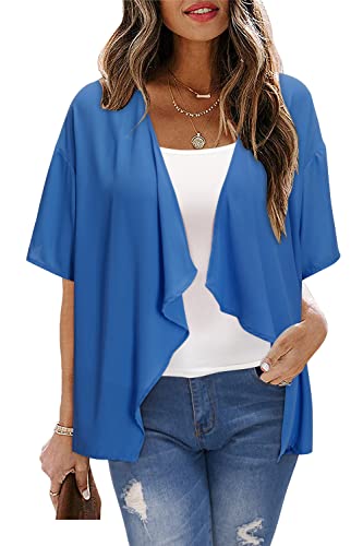 STYLEWORD Strickjacke Damen Sommer Bolero Leicht Chiffon Cardigan Kurzarm Strickjacke Open Front Cover Up von STYLEWORD