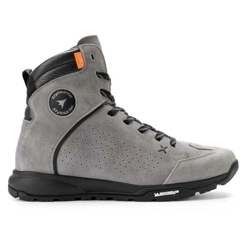 STYLMARTIN Zed Air Motorradschuhe Sneaker grau CE Leder mit D3O Protektoren und Michelin-Sohle, 46 von STYLMARTIN