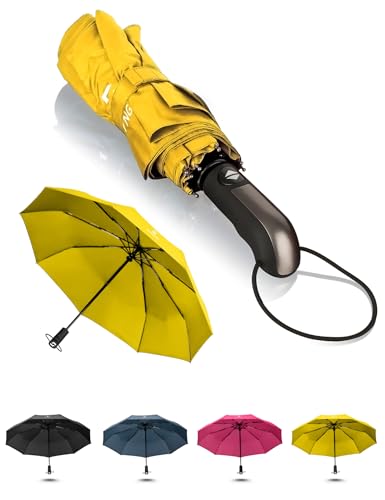 STYNGARD Regenschirm Kinder mit Sicherheitsreflektoren und Reflektorband - Kinder Regenschirm Mädchen & Junge - Kinderschirm - Schirm für Schulranzen Modell STOCKHOLM (Gelb) von STYNGARD