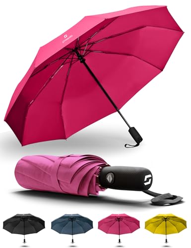 STYNGARD Regenschirm Kinder mit Sicherheitsreflektoren und Reflektorband - Kinder Regenschirm Mädchen & Junge - Kinderschirm - Schirm für Schulranzen Modell STOCKHOLM (Pink) von STYNGARD