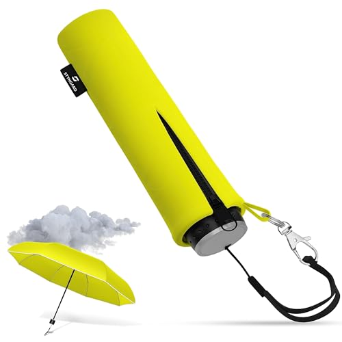 STYNGARD Regenschirm Kinder mit Sicherheitsreflektoren und Reflektorband - Kinder Regenschirm Mädchen & Junge - Kinderschirm - Schirm für Schulranzen Modell STOCKHOLM (Gelb) von STYNGARD