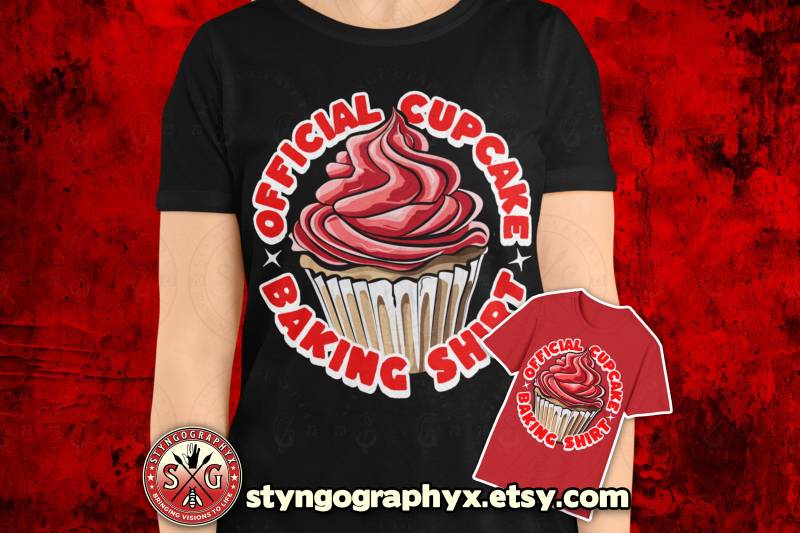 Cupcake T-Shirt, Bakery Shirt, Foodie Gift For Baking Lover, Mothers Day Present von STYNGoGRAPHYX