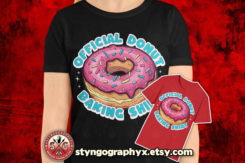 Donut T-Shirt, Bakery Shirt, Foodie Gift For Baking Lover, Mothers Day Present von STYNGoGRAPHYX