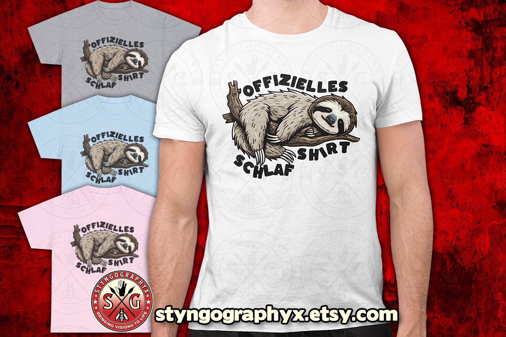 Faultier Geschenk, T-Shirt, Schlafshirt, Lustiger Spruch, Nachthemd, Lustige Geschenkidee, Geschenk Für Morgenmuffel Faultier Geschenk, T-Shirt, Schlafshirt, Lustiger Spruch, Nachthemd, Lustige Geschenkidee, Geschenk Für Morgenmuffel von STYNGoGRAPHYX