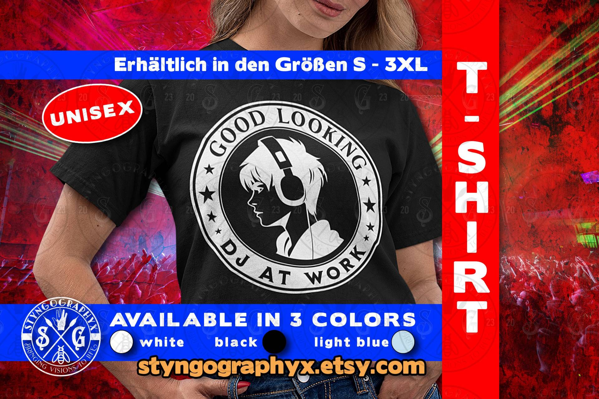 Rave Outfit | Gift For Djs Cool Party T-Shirt Trendy Festival Wear Dance Apparel & Music Lovers' Fashion von STYNGoGRAPHYX