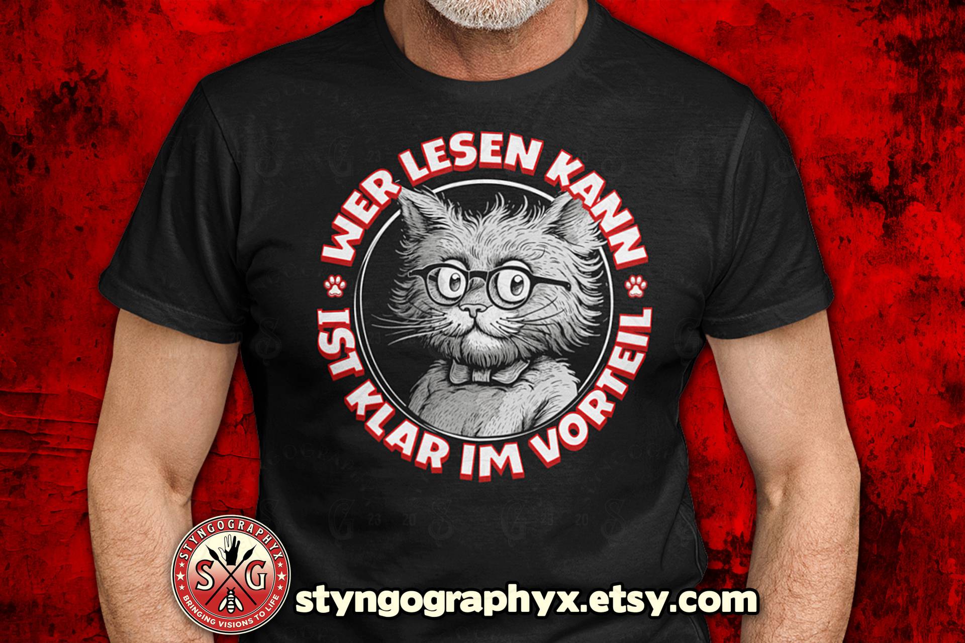 Wer Lesen Kann Ist Klar Im Vorteil, Lesekatze, Deutsches Zitate, Lustiger Spruch, Lustiges Sprichwort Wer Lesen Kann Ist Klar Im Vorteil, Lesekatze, Deutsches Zitate, Lustiger Spruch, Lustiges Sprichwort von STYNGoGRAPHYX