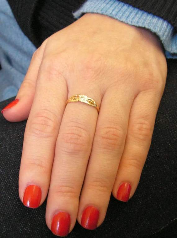 Feder Goldring. Runder Ring. Federring. Gold Zierlicher Filigraner Zarter | 2082 Feder Goldring. Runder Ring. Federring. Gold Zierlicher Filigraner Zarter | 2082 von STarLighTstudiO3