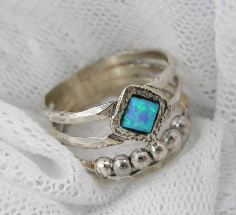 Opalring. Opalschmuck. Boho-Ring. Opal-Silberring. Geschenkideen Zum Geburtstag, Geschenk Für Mama, Frau. Jubiläumsgeschenk. Brautjungferngeschenk von STarLighTstudiO3