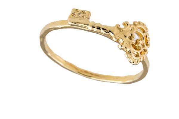 Schlüsselring. Schlüsselring in Gold. Zierlicher Goldring. Schlüsselanhänger. Ring. Schlüssel Schmuck. Runder Zu Meinem Herzen. Geschenk Für von STarLighTstudiO3