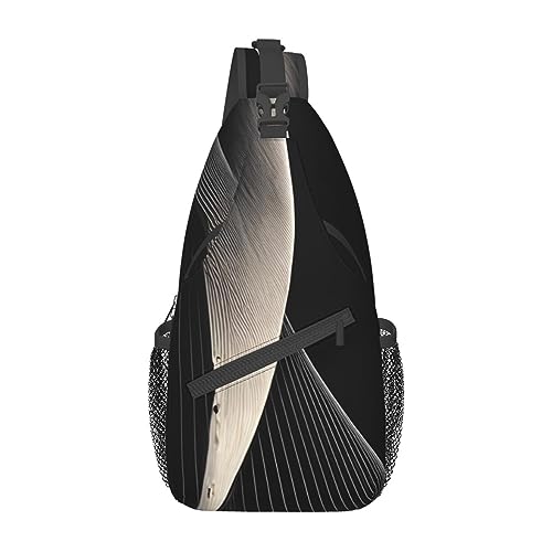 Abstrakte Kurven-Rucksäcke, Herren und Damen, Brusttaschen, Crossbody-Taschen, Wandern, modische Schultertaschen, Outdoor-Sport, Schwarz, Einheitsgröße, Kreuz-Brusttasche diagonal von STejar