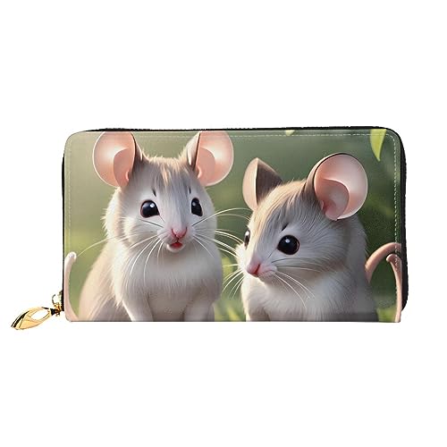 Mouse In Love Damen-Geldbörse, Leder, große Kapazität, Clutch, Handy-Clutch, Kreditkartenhalter, Schwarz, Einheitsgröße, modern, Schwarz , Einheitsgröße, Modern von STejar