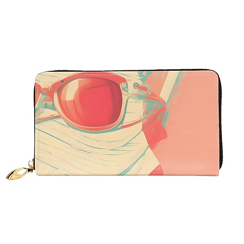 Retro-Geldbörse für Damen, abstrakte Farbtöne, Leder, große Kapazität, Clutch, Handy-Clutch, Kreditkartenhalter, Schwarz, Einheitsgröße, modern, Schwarz , Einheitsgröße, Modern von STejar