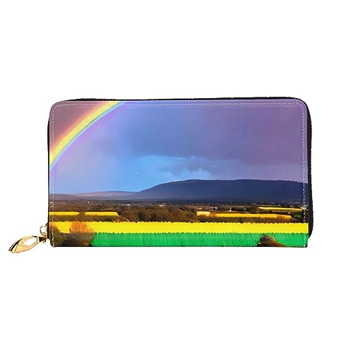 STejar Abend-Regenbogen-Geldbörse für Damen, Leder, große Kapazität, Clutch, Handy-Clutch, Kreditkartenhalter, Schwarz, Einheitsgröße, modern, Schwarz , Einheitsgröße, Modern von STejar