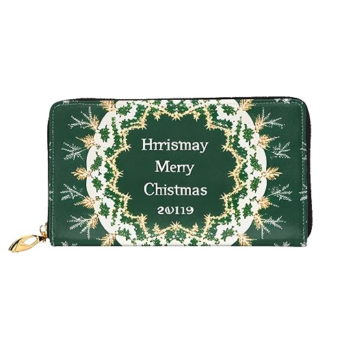 STejar Damen-Geldbörse mit weihnachtlichem Hintergrund, Leder, große Kapazität, Clutch, Handy-Clutch, Kreditkartenhalter, Schwarz, Einheitsgröße, modern, Schwarz , Einheitsgröße, Modern von STejar