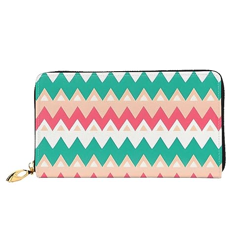 STejar Farbkurve Ripple Chart Damen Geldbörse Leder Große Kapazität Clutch Tasche Frauen Handy Clutch Kreditkartenhalter Schwarz Einheitsgröße Modern, Schwarz , Einheitsgröße, Modern von STejar