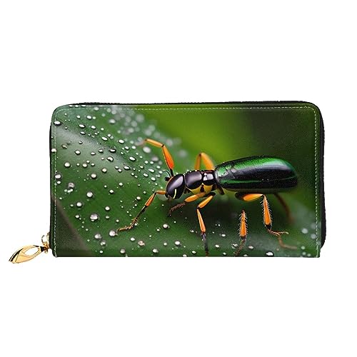 STejar Rainbows Insects Damen-Geldbörse, Leder, große Kapazität, Clutch, Handy-Clutch, Kreditkartenhalter, Schwarz, Einheitsgröße, modern, Schwarz , Einheitsgröße, Modern von STejar