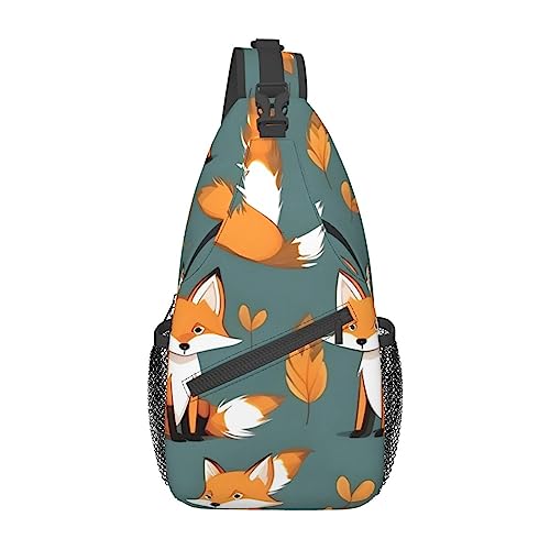 Yellow Fox Rucksäcke, Herren und Damen, Brusttaschen, Crossbody-Taschen, Wandern, Mode, Schultertaschen, Outdoor-Sport, Schwarz, Einheitsgröße, Kreuz-Brusttasche diagonal von STejar