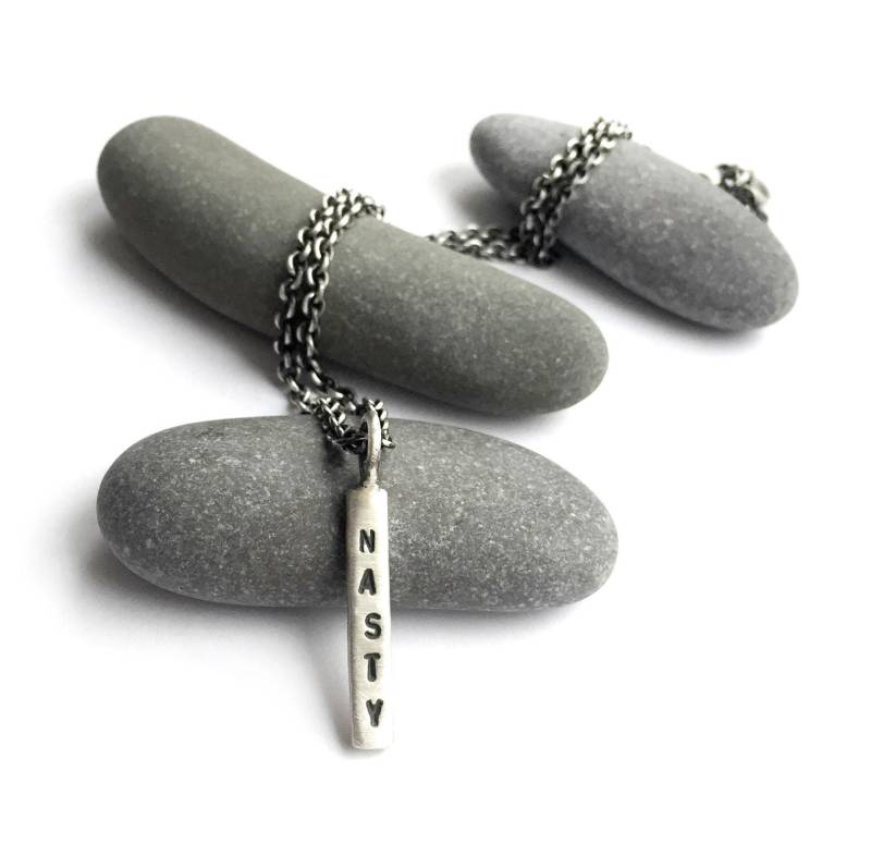Böse Sterling Silber Anhänger Hand Gestempelt Mit Oder Ohne Kette Böse Sterling Silber Anhänger Hand Gestempelt Mit Oder Ohne Kette von SToNZ