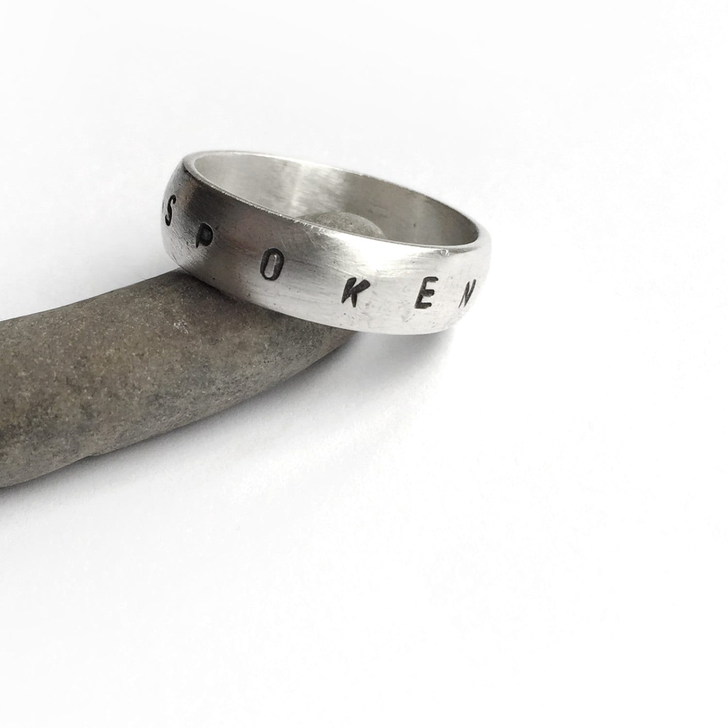 sterling Silber Ring Gesprochen Für Gestempelt Größe 11, 5 Freund Groß Verlobungsring Band sterling Silber Ring Gesprochen Für Gestempelt Größe 11, 5 Freund Groß Verlobungsring Band von SToNZ