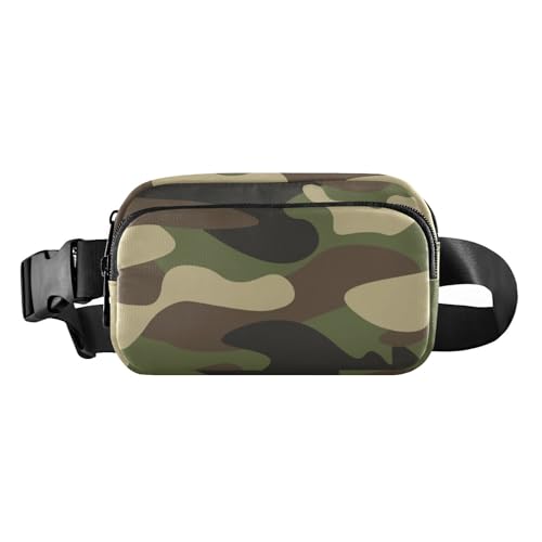 Bauchtasche für Damen und Herren, Militär, Camouflage, Gürteltasche, Gürteltasche, Umhängetasche, Bauchtasche mit verstellbarem Riemen, Militärische Tarnung, Einheitsgröße von SUABO