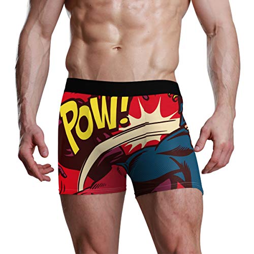 SUABO Herren Boxershorts Polyester Unterwäsche Boxershorts mit Comic-Superhelden-Muster S - - Medium von SUABO