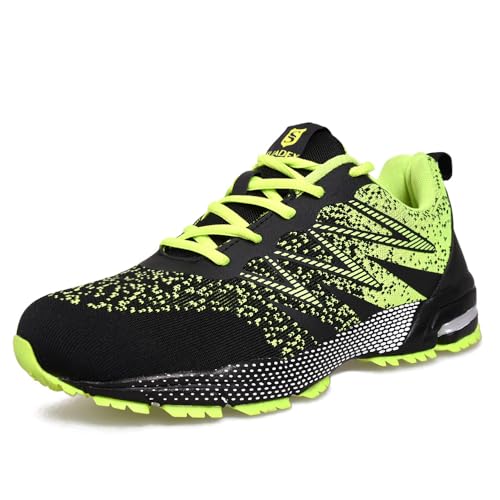 SUADEX Sicherheitsschuhe Arbeitsschuhe Herren Damen Leicht Atmungsaktiv Arbeitsschutzschuhe Stahlkappenschuhe mit Stahlkappe Grün 41 EU von SUADEX