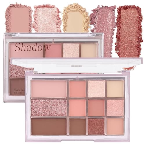 12 Farben Lidschatten Palette Matte Glitter Lidschatten Palette für Augen Make-up Hochpigmentierte Lidschatten Foundation 12-B 12 Farben Lidschatten Palette Matte Glitter Lidschatten Palette für Augen Make-up Hochpigmentierte Lidschatten Foundation 12-B von SUAKE