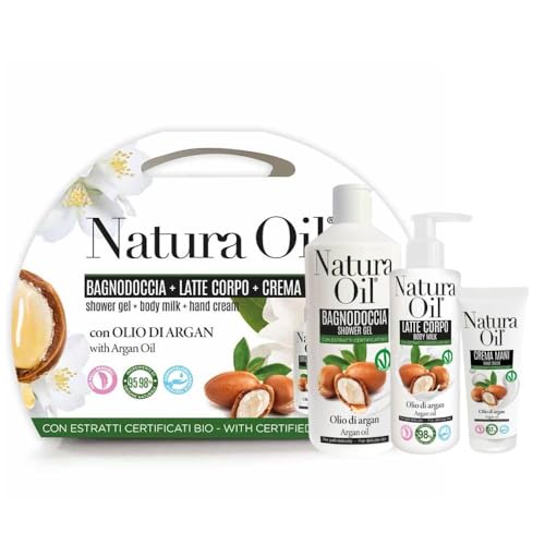 Suarez Natura Oil Arganöl-Set Geschenkbox Duschbad 400 ml Körpermilch 200 ml Handcreme 75 ml von SUAREZ