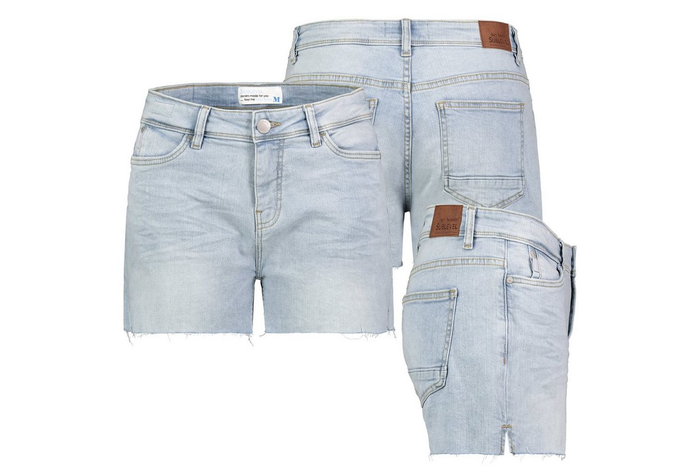 SUBLEVEL Bermudas Damen Jeans Shorts Bermuda Kurze Hose Short Denim Stretch Hotpants von SUBLEVEL