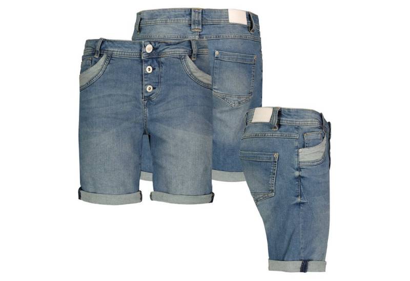 SUBLEVEL Bermudas Damen Jeans Shorts Bermuda Kurze Hose Shorts Short Denim Stretch Denim von SUBLEVEL