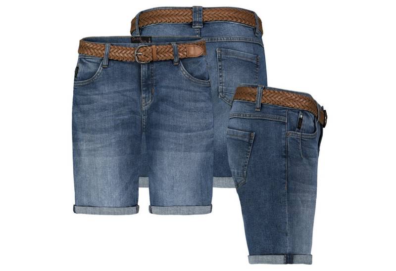 SUBLEVEL Bermudas Damen Jeans Shorts Bermuda Kurze Hose Shorts Short Denim Stretch Denim von SUBLEVEL