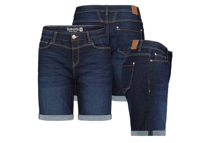 SUBLEVEL Bermudas Damen Jeans Shorts Bermuda Kurze Hose Shorts Short Denim Stretch Denim von SUBLEVEL