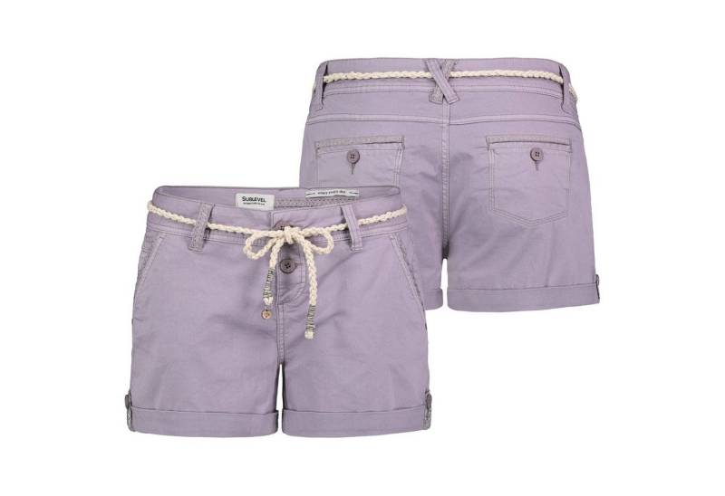 SUBLEVEL Bermudas Damen Short Bermuda kurze Hose Sommer Chino Stoff Hotpants mit Gürtel von SUBLEVEL