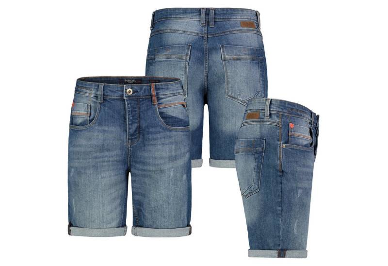 SUBLEVEL Bermudas Herren Jeans Short Freizeit Bermuda kurze Hose Jeans Denim Shorts von SUBLEVEL