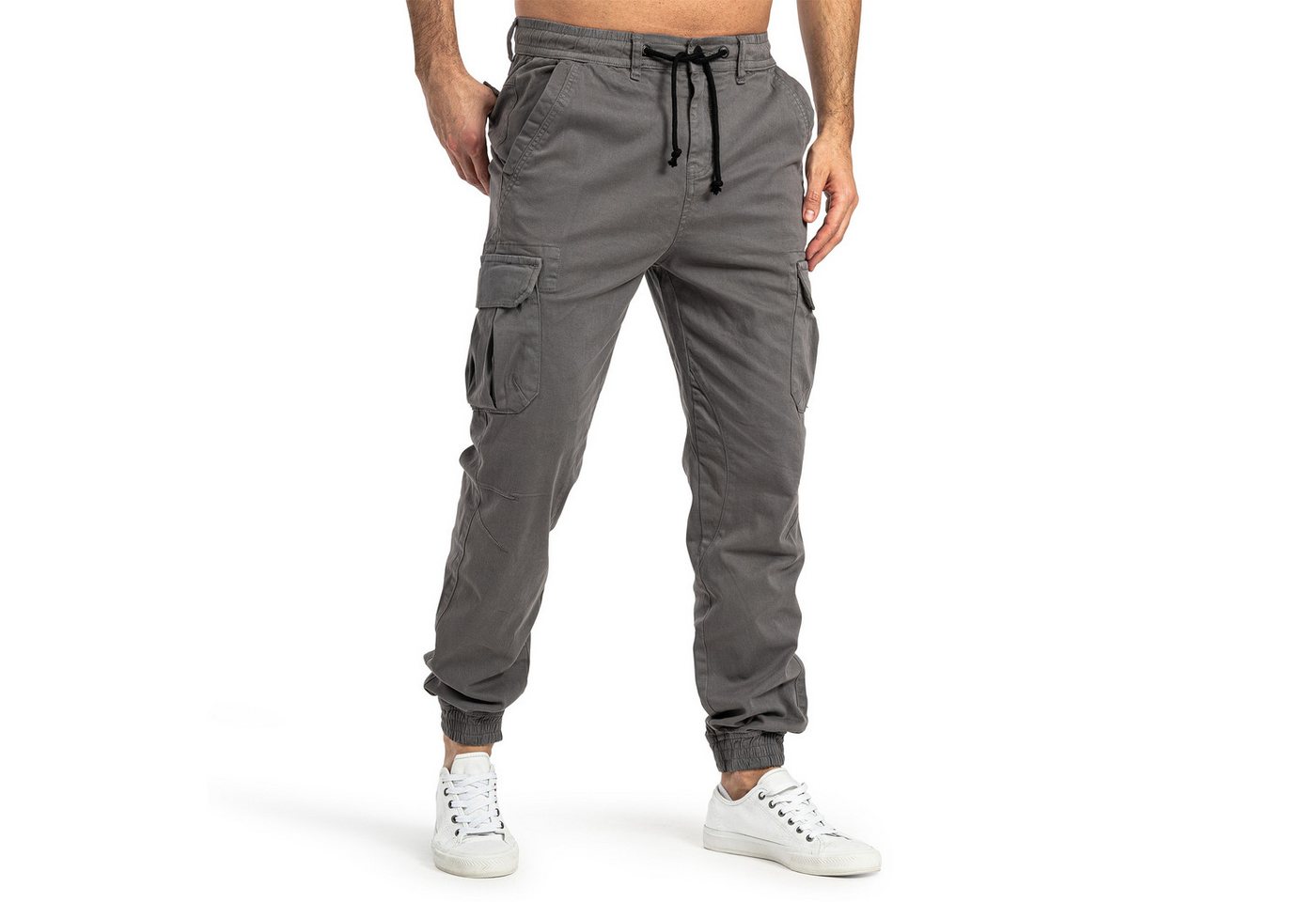 SUBLEVEL Cargohose Herren Cargo Hose Jeans Sweatpant Chino Jogginghose Tunnelzug, elastische Bündchen von SUBLEVEL