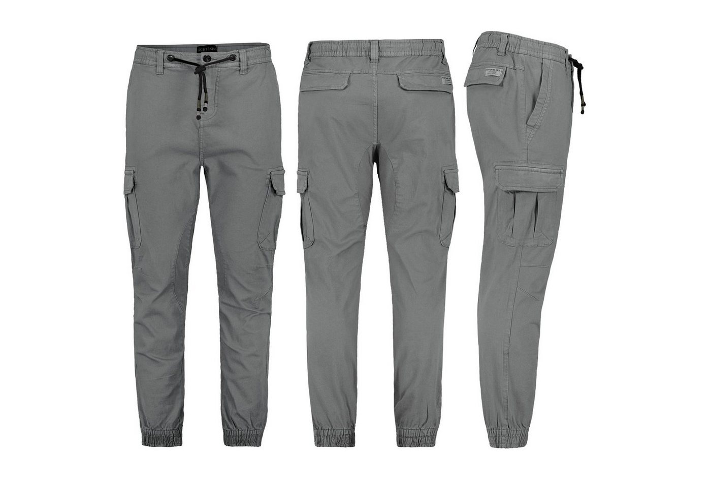 SUBLEVEL Cargohose Sublevel Herren Cargo Hose Elastische Bündchen Freizeithose Chino von SUBLEVEL