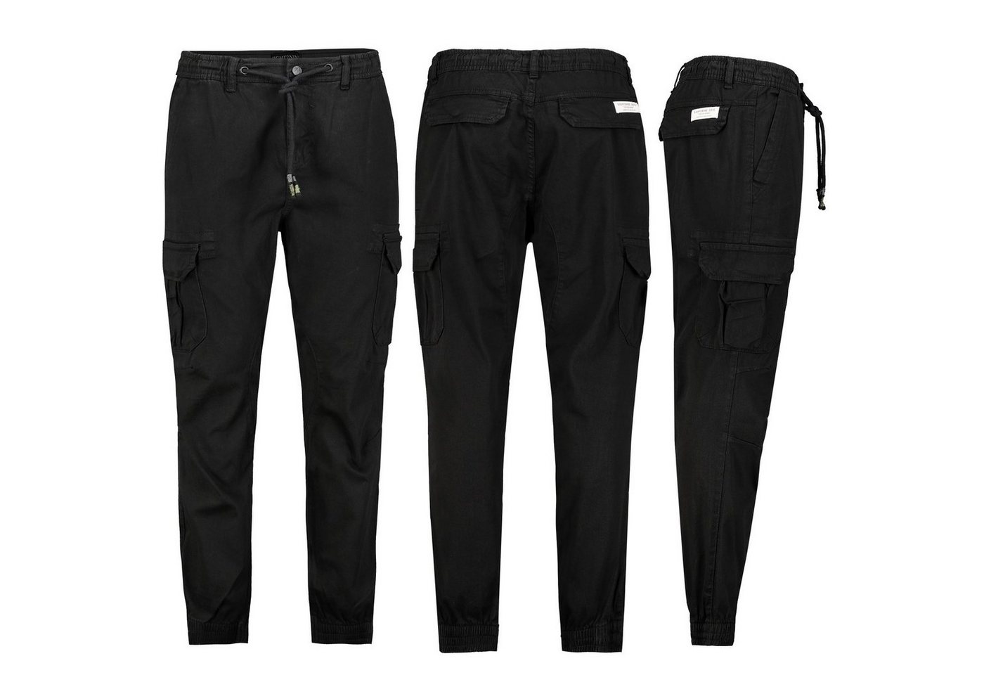 SUBLEVEL Cargohose Sublevel Herren Cargo Hose Elastische Bündchen Freizeithose Chino von SUBLEVEL