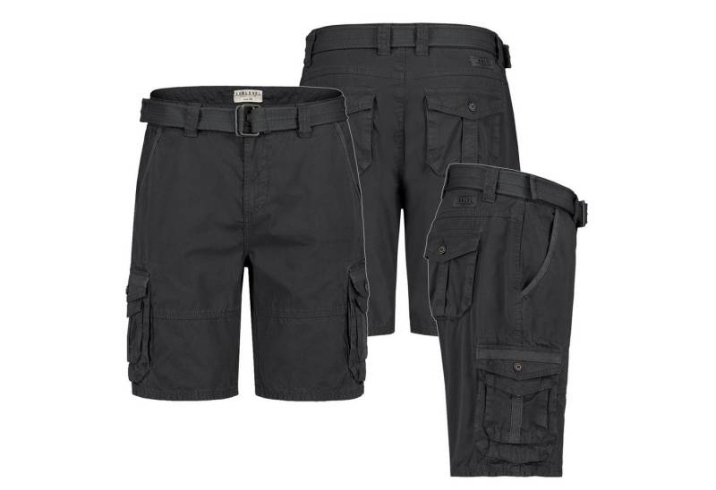 SUBLEVEL Cargoshorts Herren Cargo Shorts kurze Hose Bermuda Knielang Short Sommer + Gürtel von SUBLEVEL