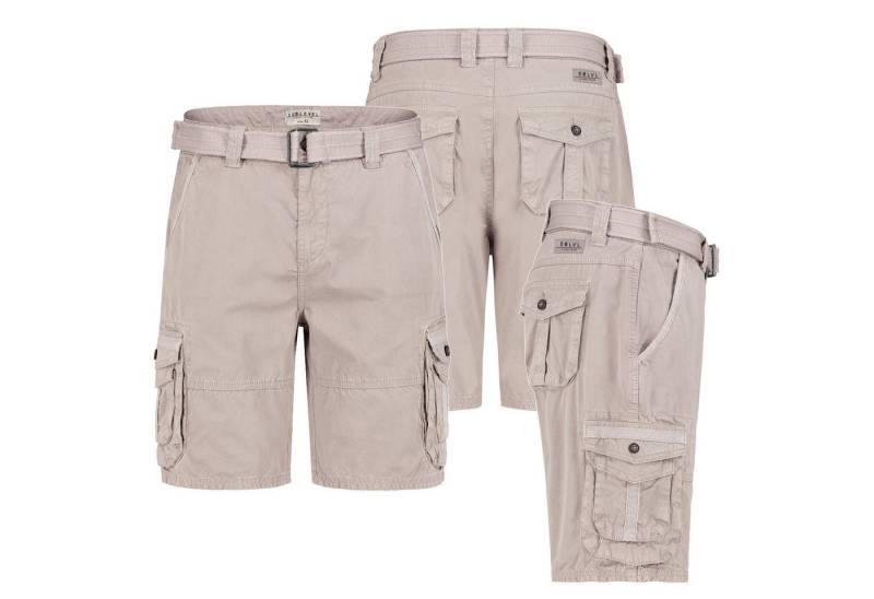 SUBLEVEL Cargoshorts Herren Cargo Shorts kurze Hose Bermuda Knielang Short Sommer + Gürtel von SUBLEVEL