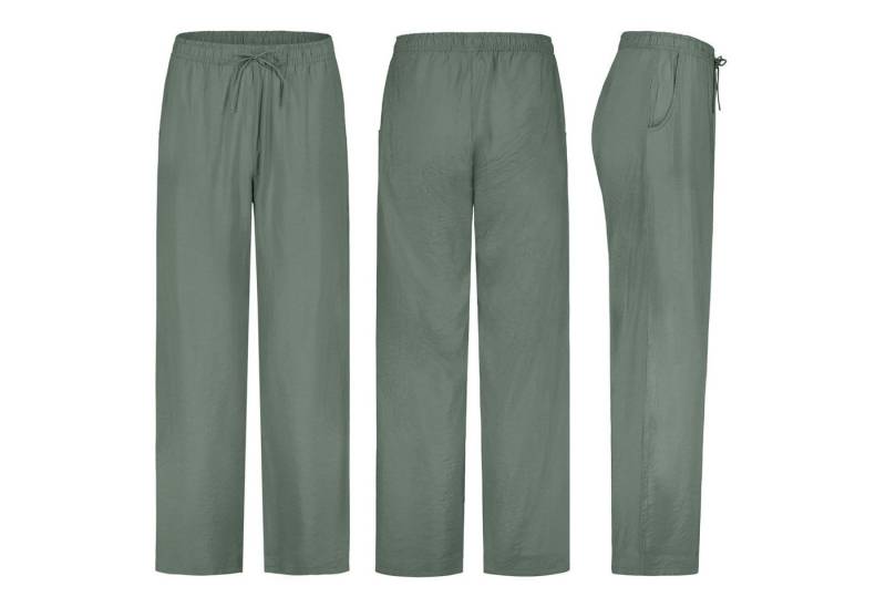 SUBLEVEL Chinos Damen Luftige Sommerhose Freizeit Weit geschnitten Stoffhose Musselin von SUBLEVEL