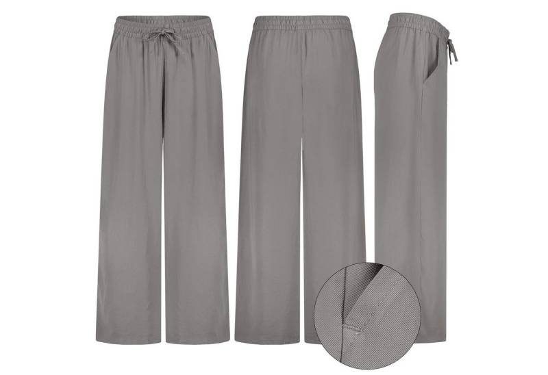 SUBLEVEL Chinos Damen Luftige Sommerhose Freizeit Weit geschnitten Stoffhose Musselin von SUBLEVEL