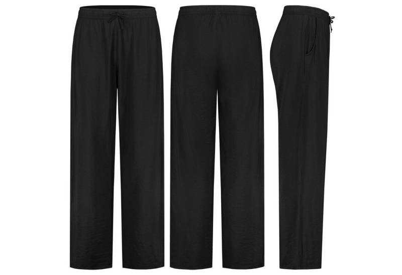 SUBLEVEL Chinos Damen Luftige Sommerhose Freizeit Weit geschnitten Stoffhose Musselin von SUBLEVEL