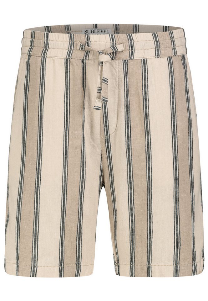 SUBLEVEL Chinoshorts Gestreiftes Design mit Gesäßtasche Striped Bermuda von SUBLEVEL