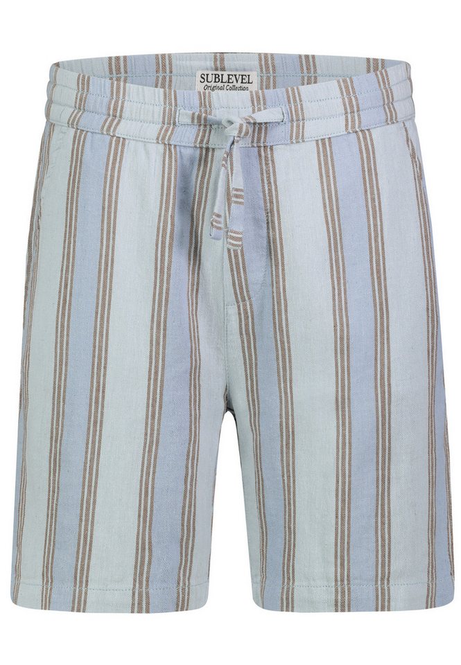 SUBLEVEL Chinoshorts Gestreiftes Design mit Gesäßtasche Striped Bermuda von SUBLEVEL