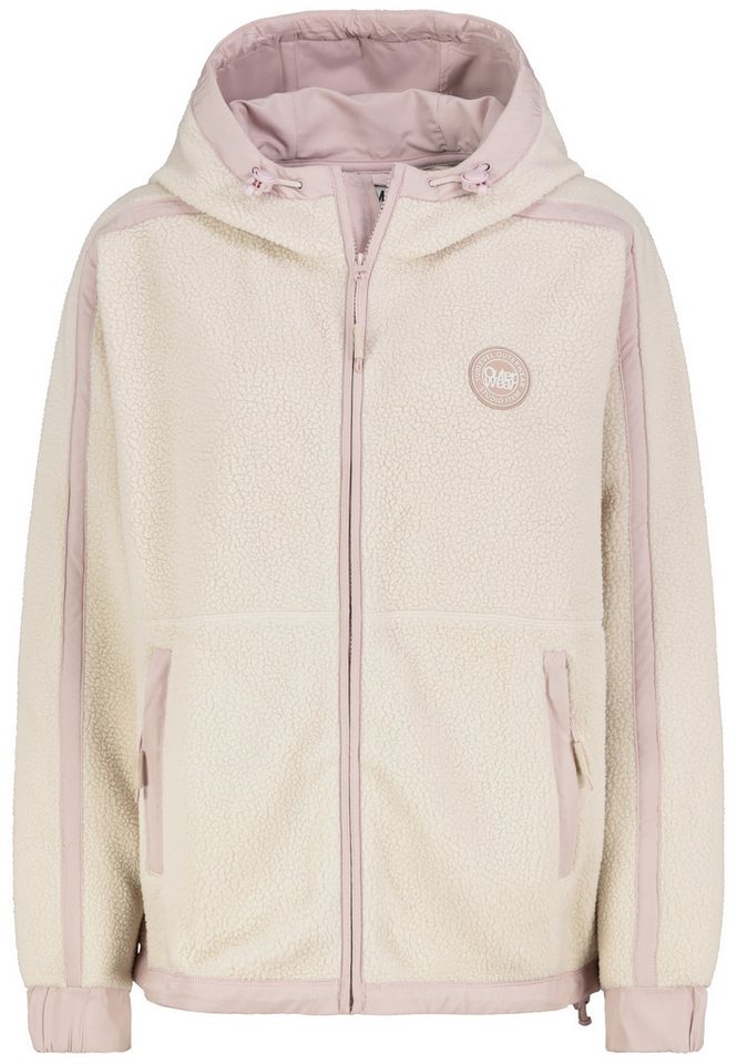 SUBLEVEL Fleecejacke Damen Teddyfleece Kuschelig Übergangsjacke Jacke Outdoor Jacke Stehkragen, Kapuze, flauschig, kuschelig, warm, Outdoor von SUBLEVEL