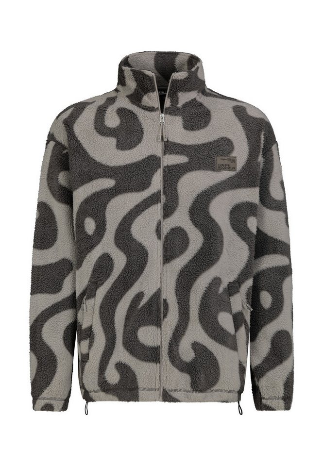 SUBLEVEL Fleecejacke Herren Kuschel-Fleecejacke mit Alloverprint von SUBLEVEL