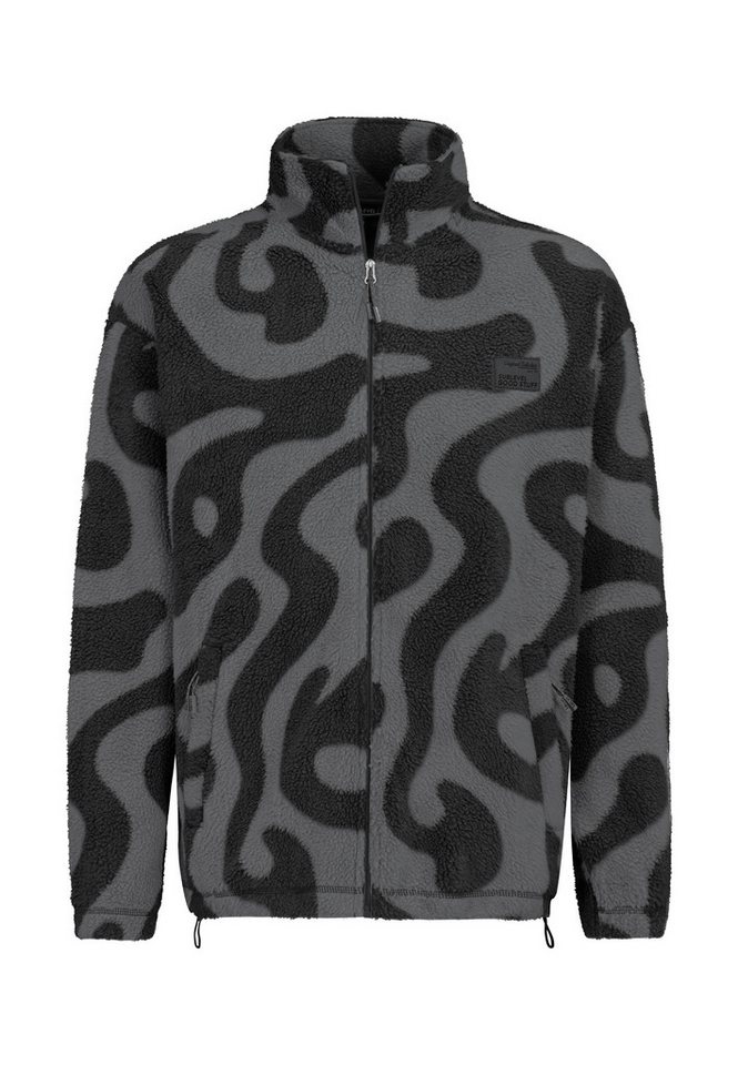 SUBLEVEL Fleecejacke Herren Kuschel-Fleecejacke mit Alloverprint von SUBLEVEL
