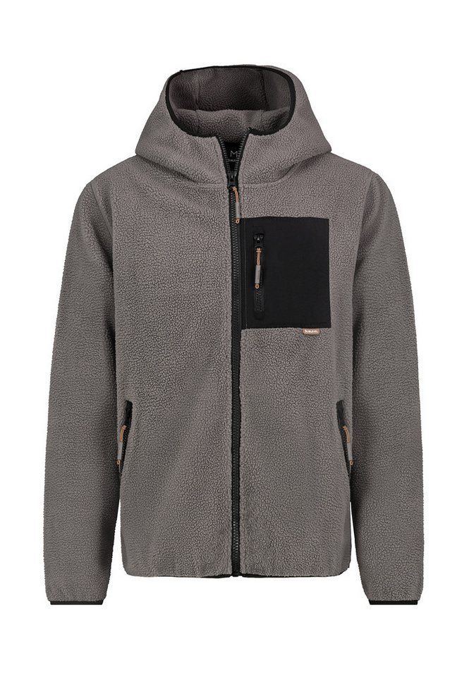 SUBLEVEL Fleecejacke Herren Teddyfleecejacke mit Brusttasche und Kapuze Fleecejacke Outdoorjacke Kuscheljacke von SUBLEVEL